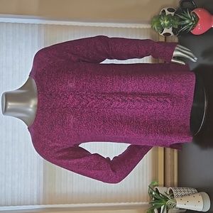 EUC Karen Scott Crew Neck Cable Knit Sweater - Size S